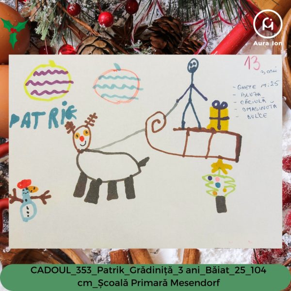 CADOUL_353_Patrik_GRADINITA_3 ani_Băiat_25_104 cm_Școală Primară Mesendorf