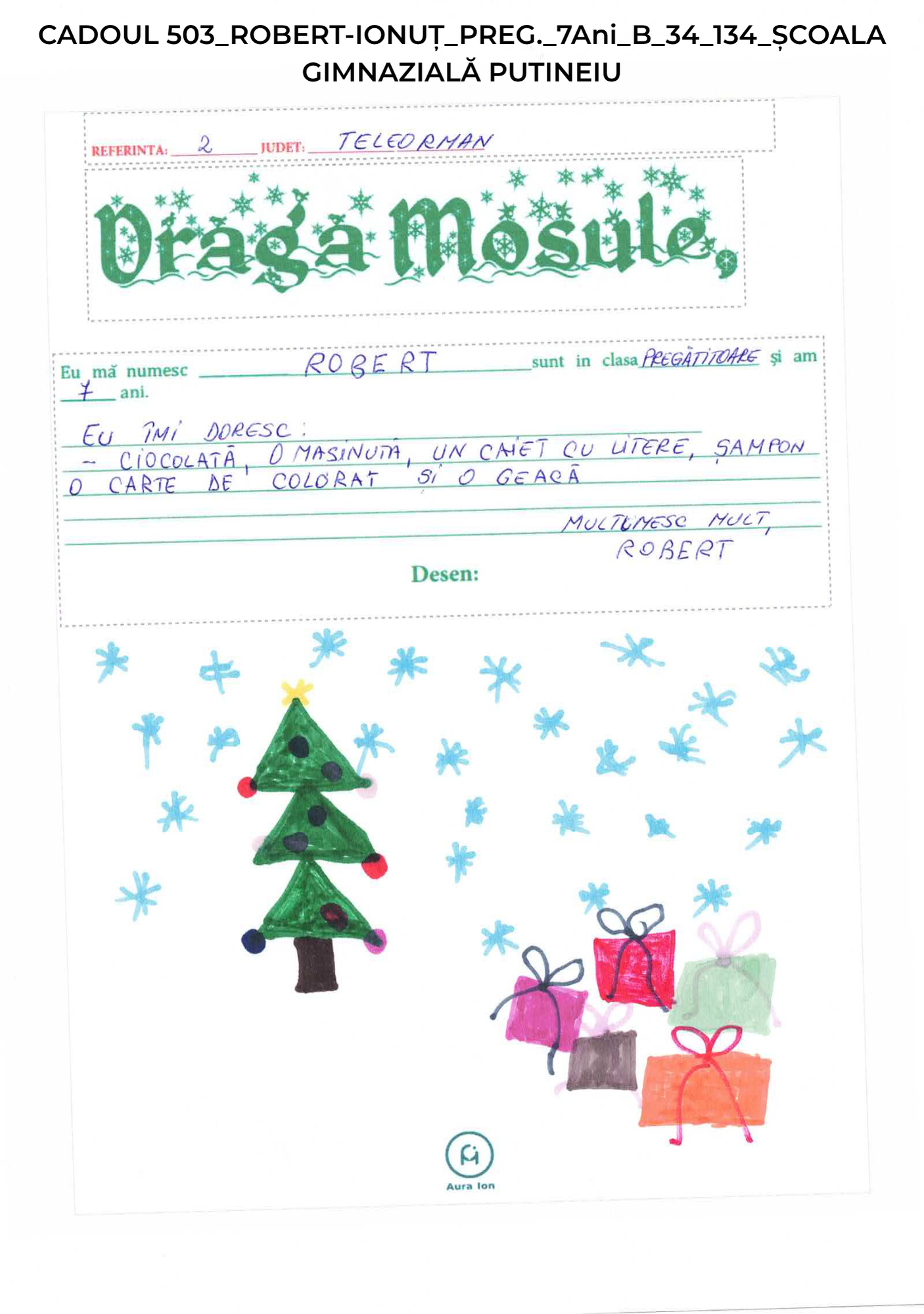 CADOUL 503_ROBERT-IONUȚ_PREG._7Ani_B_34_134