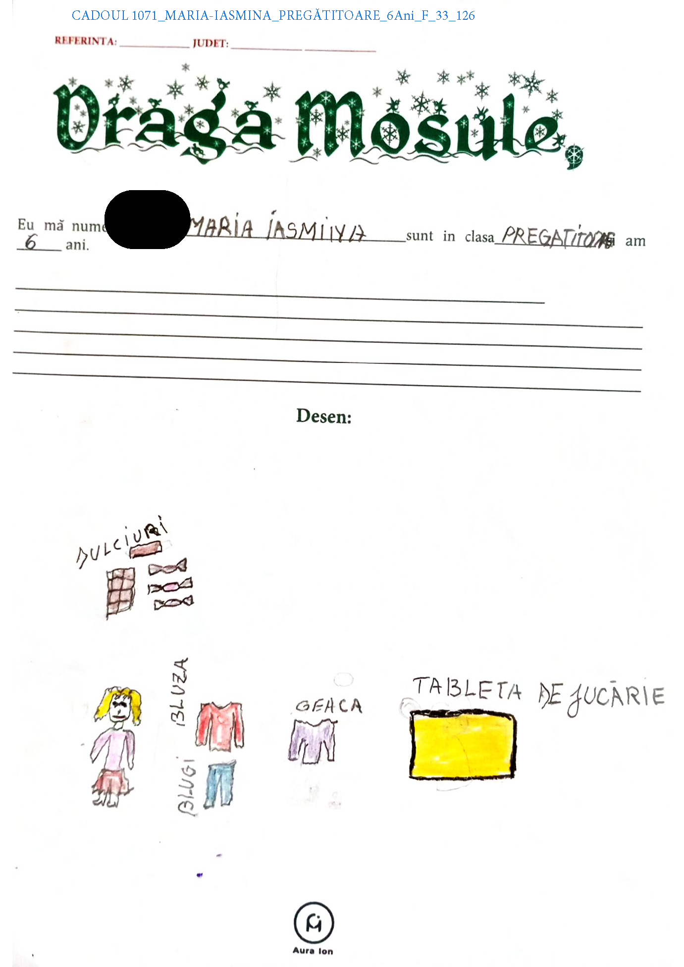 CADOUL 1071_MARIA-IASMINA_PREGĂTITOARE_6Ani_F_33_126