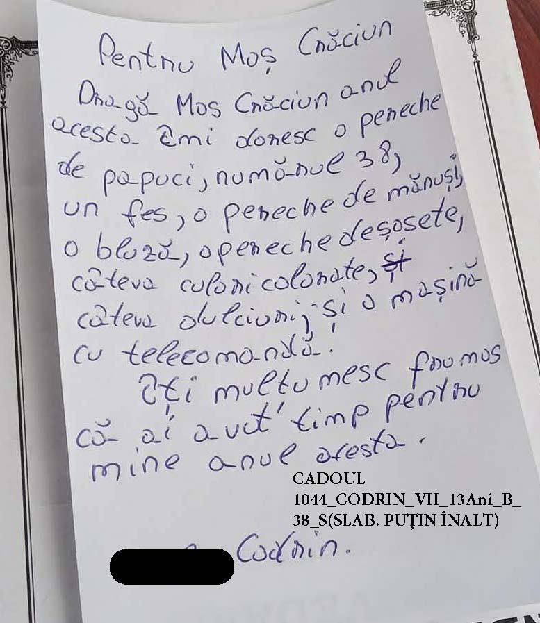 CADOUL 1044_CODRIN_VII_13Ani_B_38_S(SLAB. PUȚIN ÎNALT)